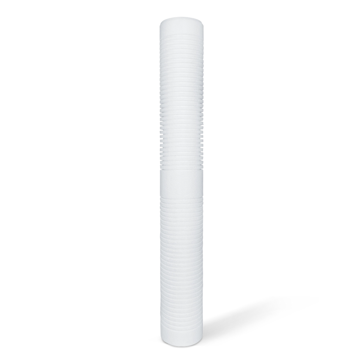 30" white grooved sediment water filter cartridge for use in a tankless water heater filter system