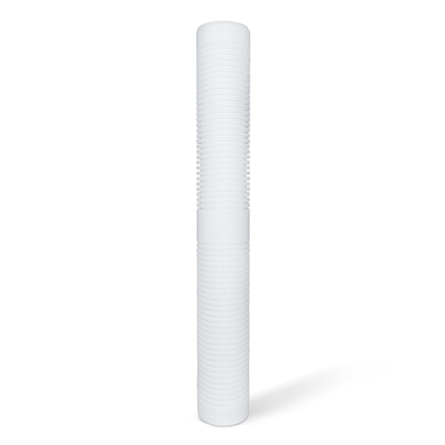 30" white grooved sediment water filter cartridge for use in a tankless water heater filter system