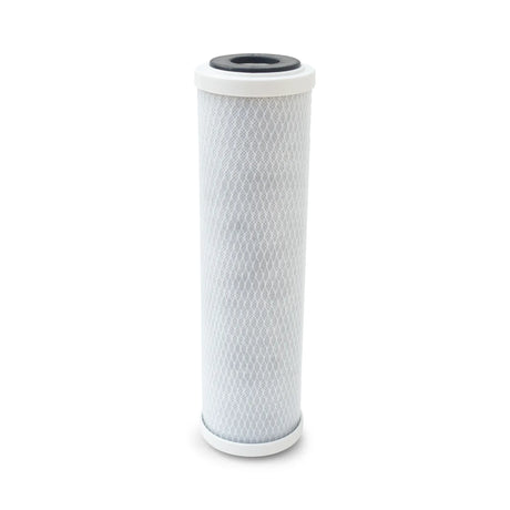 10-inch replacement water filter made from coconut shell carbon block for lead and chloramine removal; a filter for superior contaminant removal