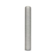 A cylindrical, grooved grey object, the 20" x 2.5" Grooved Fine Sediment Replacement Filter (1 Micron) with Scale Inhibitor from Premiere Sales, stands upright against a white background, embodying the sleek efficiency of modern tankless water heaters.