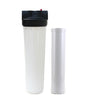 A Premiere Sales Commercial Alkaline Water Filter System for Alkaline Drinking Water is displayed, featuring a white cylindrical filter housing with a black cap alongside a white cylindrical replacement filter cartridge designed to enhance alkalinity and minerals in your drinking water.