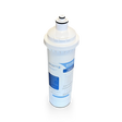 The Premiere Sales Replacement Cartridge for Everpure H-300 & H-104 - Premium Water Filtration, with a 2,500-gallon capacity, is a cylindrical white water filter cartridge featuring an attached label with text and blue graphics. This replacement cartridge incorporates an activated carbon block for effective filtration.