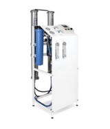 The Premiere Sales 2,400 GPD Reverse Osmosis Commercial System with Premier Features includes dual vertical cylinders, a control panel, and boasts a high recovery rate.