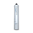 Tall cylindrical replacement water filter cartridge labeled "Premiere Sales," equipped with carbon block filtration for effective chlorine taste reduction, standing on a white background.