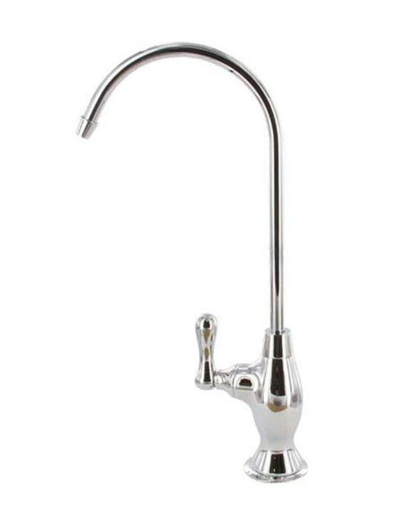 The Premiere Sales Alkaline Reverse Osmosis Water – HydroGuard HDGT-45 + Alkaline Filter System features a chrome kitchen faucet with a high-arc spout, single handle, and integrated water filtration for optimal purity.